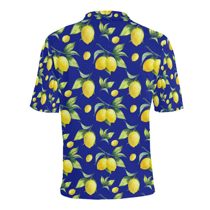Lemon Pattern Print Design LM06 Men Polo Shirt