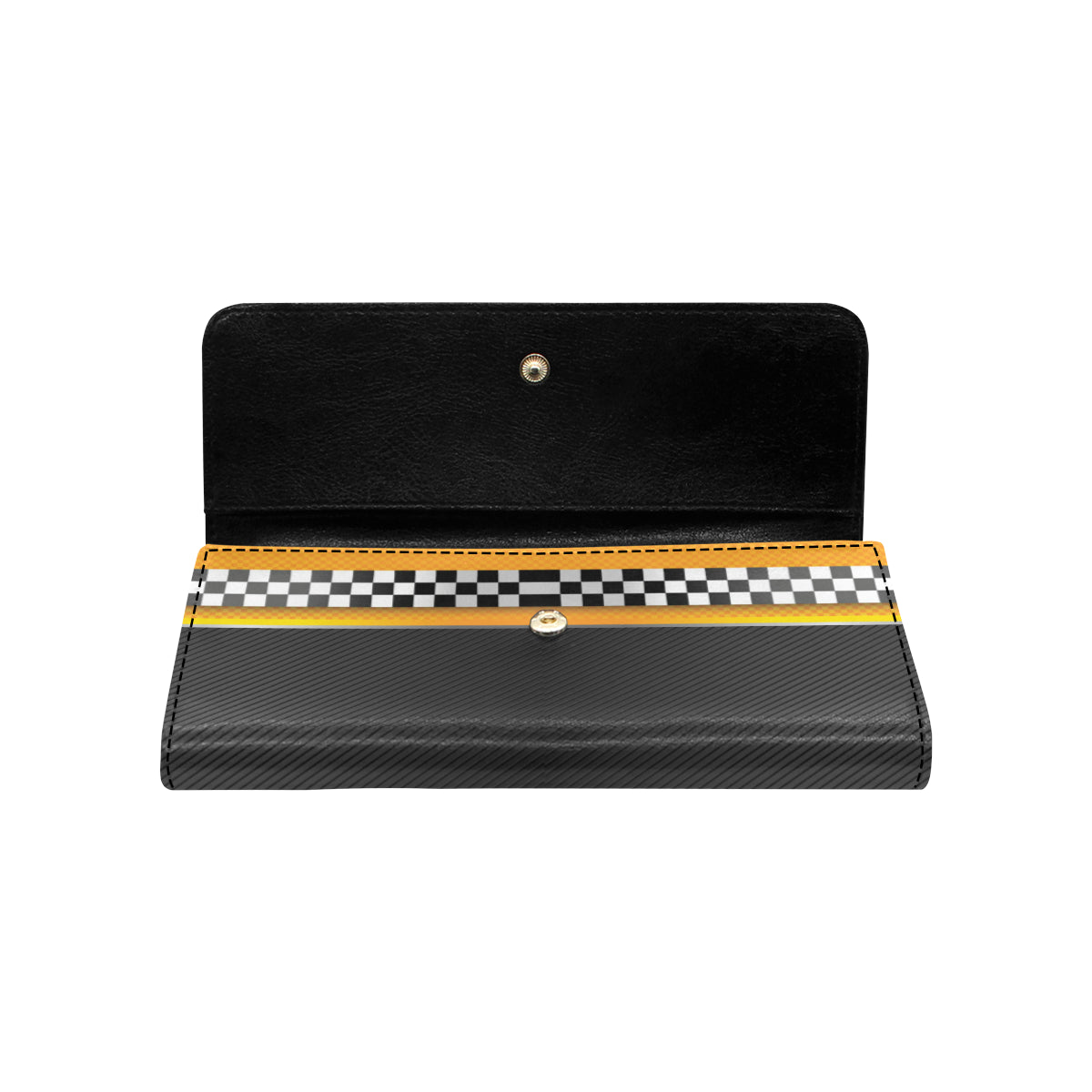 Checkered Pattern Print Design 01 Women's Trifold Wallet