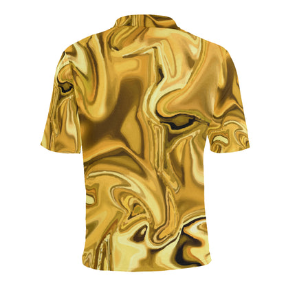 Liquid Pattern Print Design 03 Men Polo Shirt