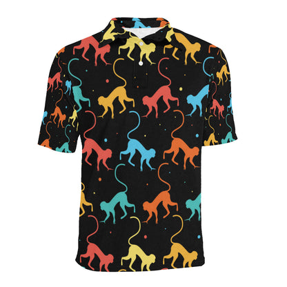 Monkey Pattern Print Design 01 Men Polo Shirt