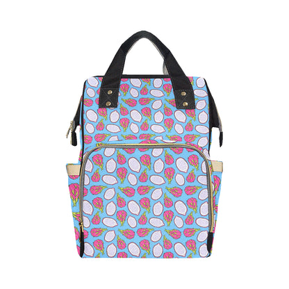 Dragonfruit Pattern Print Design DF04 Diaper Bag Backpack