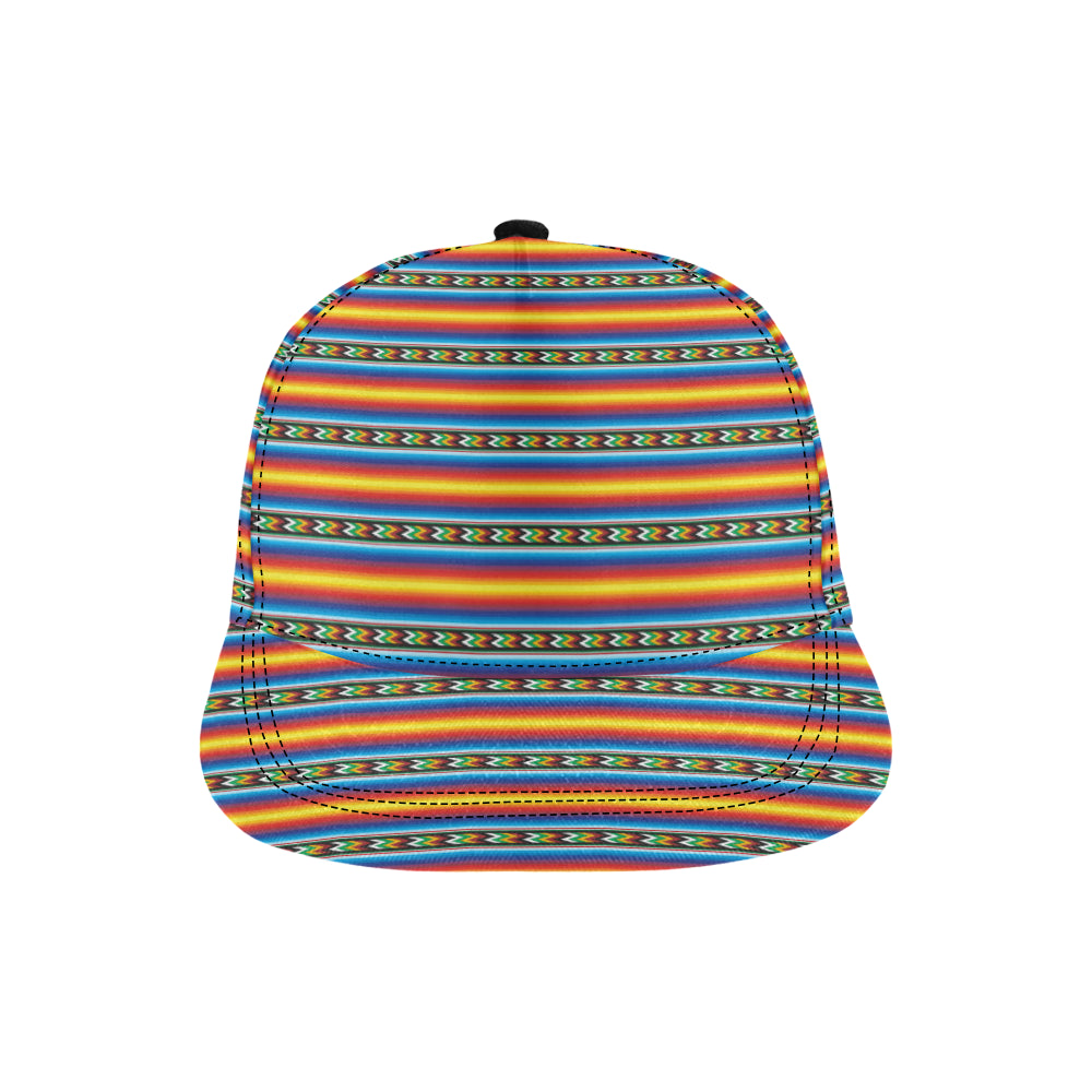 Mexican Blanket ZigZag Print Pattern Snapback Cap