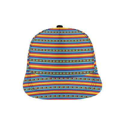 Mexican Blanket ZigZag Print Pattern Snapback Cap