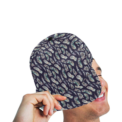 Feather Vintage Boho Design Print Snapback Cap