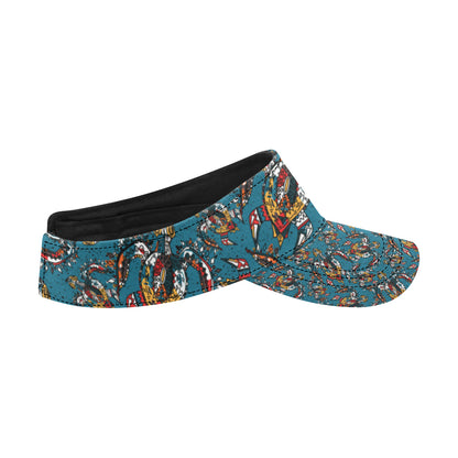 Sea Turtle Tribal Colorful Hand Drawn Unisex Sun Visor