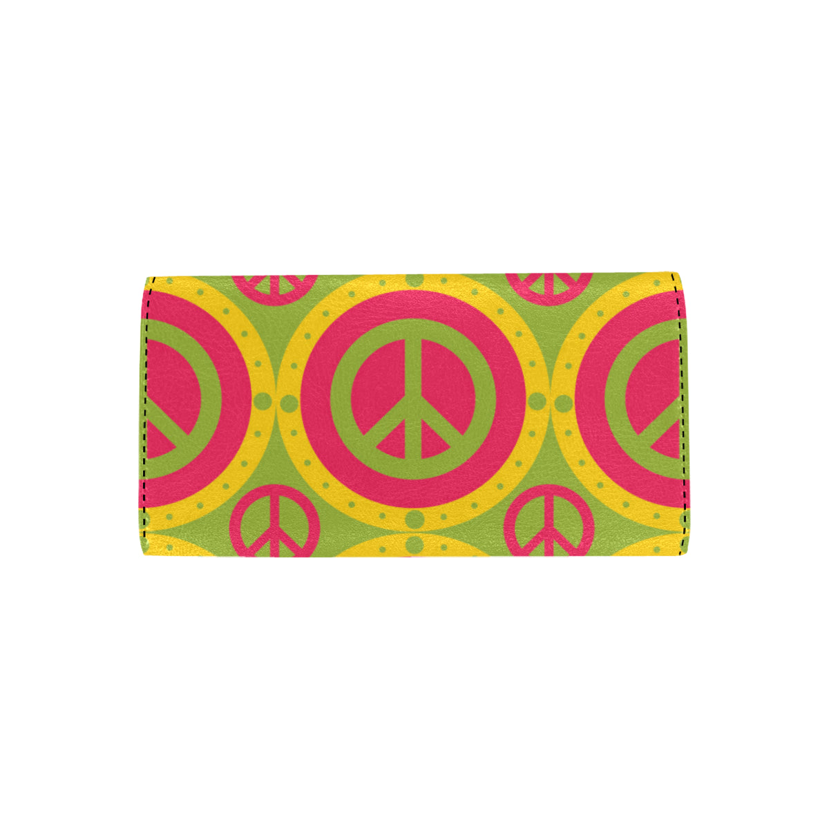 Peace Sign Pattern Print Design A01 Women's Trifold Wallet
