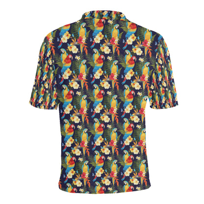 Parrot Themed Design Men Polo Shirt