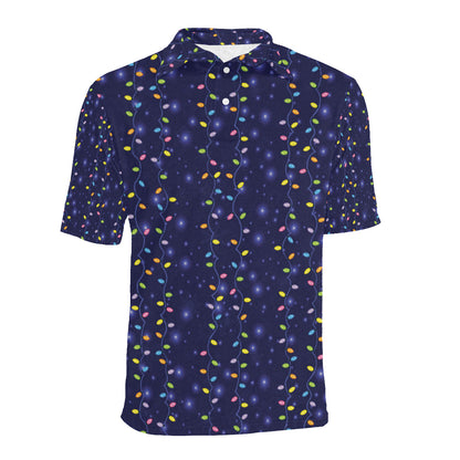 Christmas Light Pattern Print Design 03 Men Polo Shirt