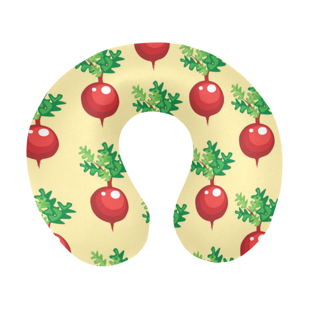 Radish Pattern Print Design A02 U-Shaped Travel Neck Pillow