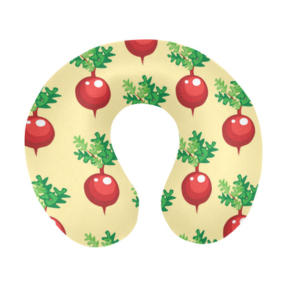 Radish Pattern Print Design A02 U-Shaped Travel Neck Pillow