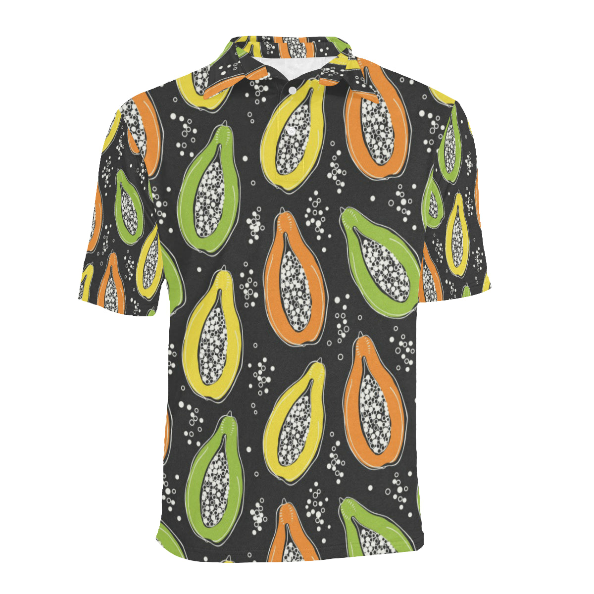 Papaya Pattern Print Design PP05 Men Polo Shirt