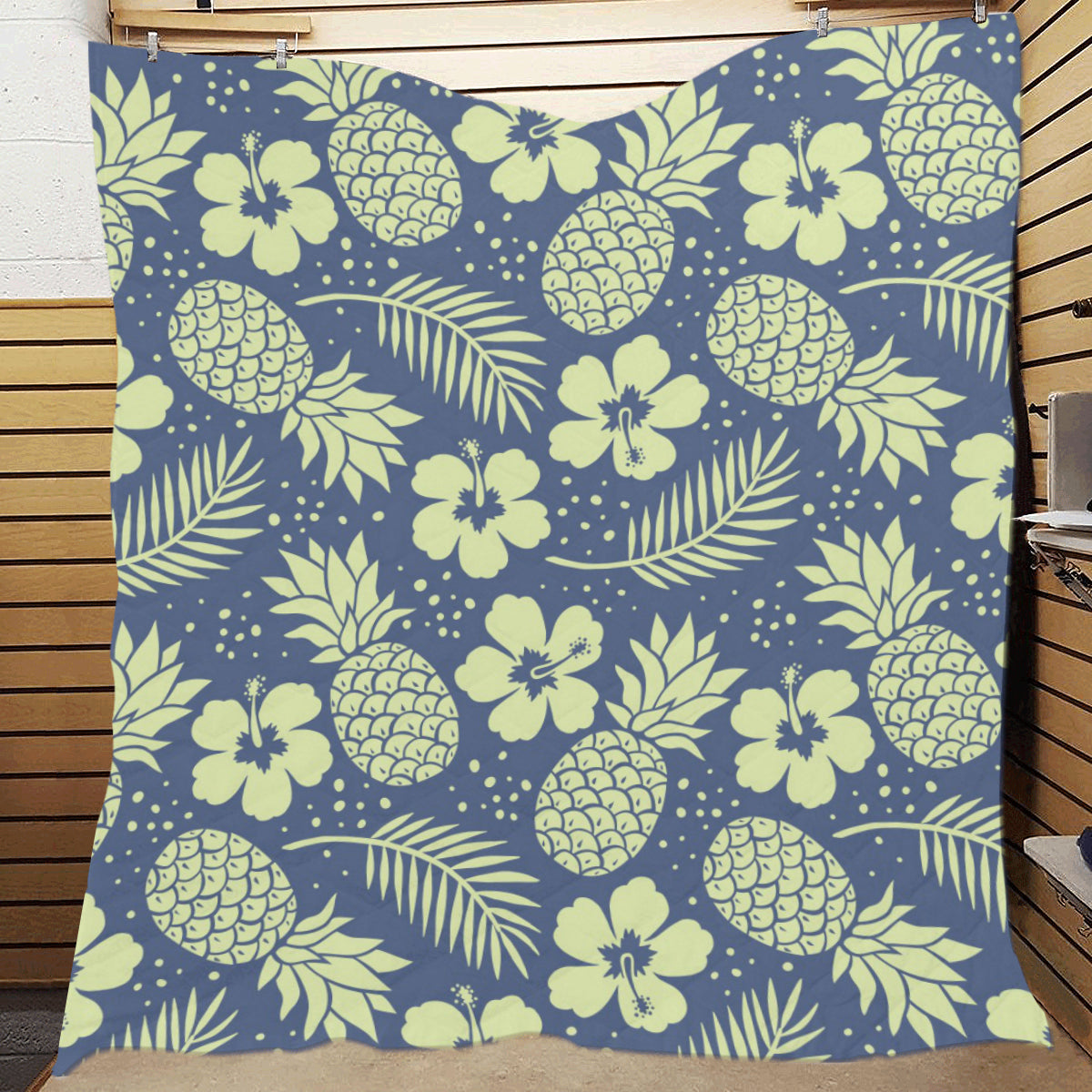 Pineapple Pattern Print Design PP07 Premium Quilt