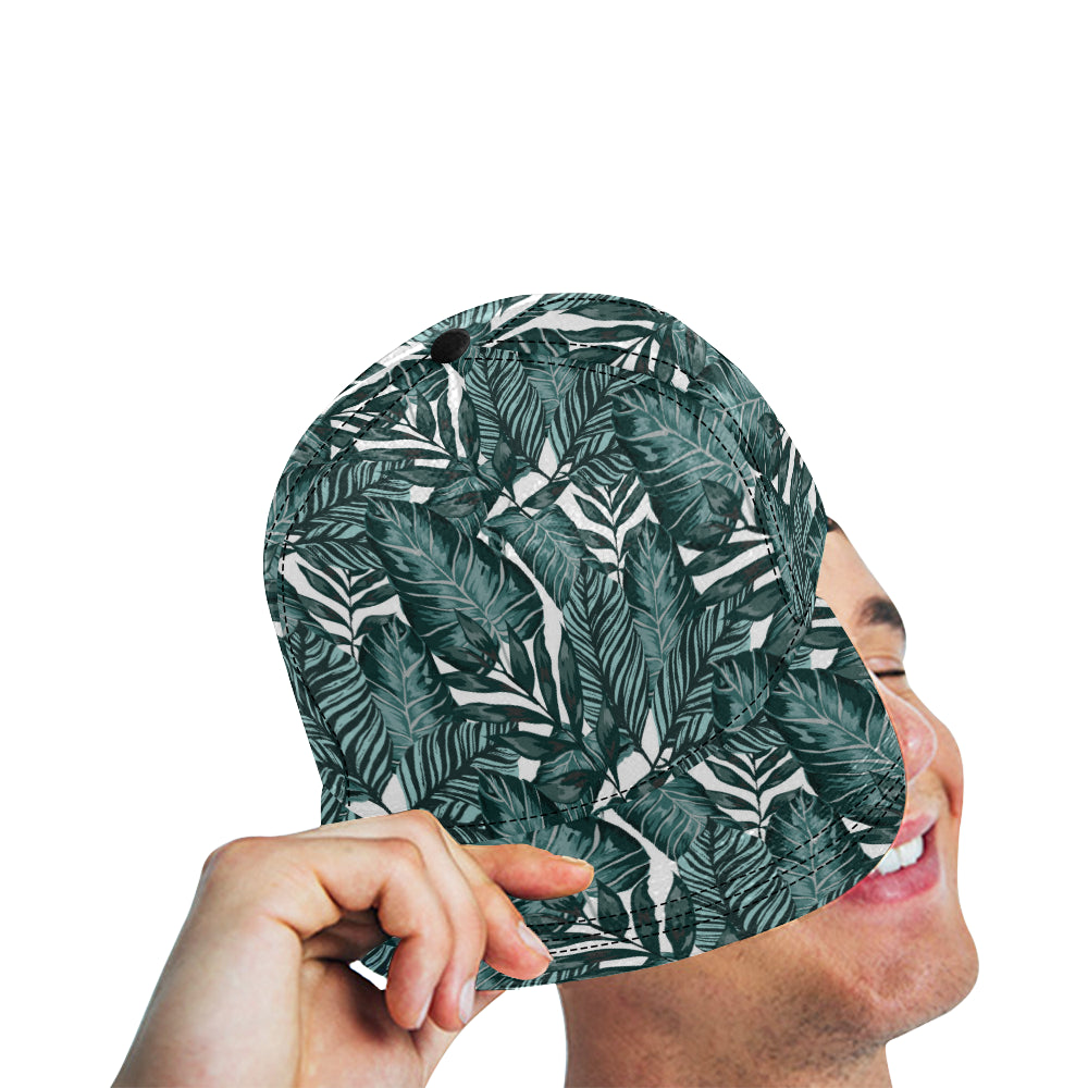 Tropical Palm Leaves Pattern Snapback Cap