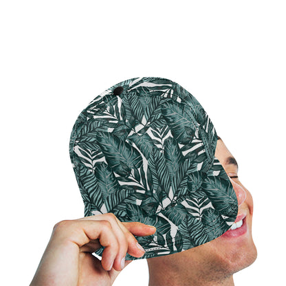 Tropical Palm Leaves Pattern Snapback Cap