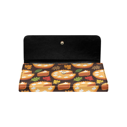 Pie Pattern Print Design A03 Women's Trifold Wallet