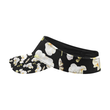Orchid White Pattern Print Design OR011 Unisex Sun Visor