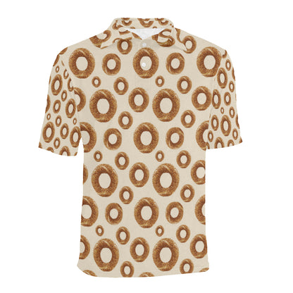 Bagel Pattern Print Design 01 Men Polo Shirt