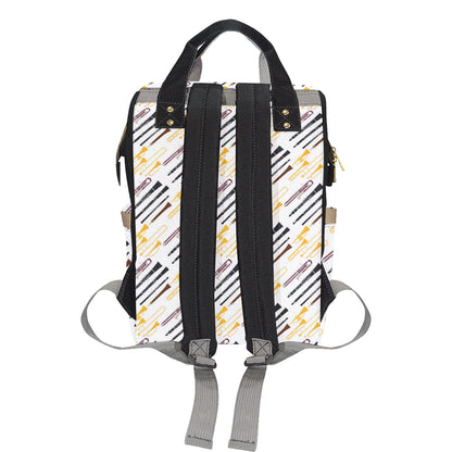 Clarinet Pattern Print Design 01 Diaper Bag Backpack