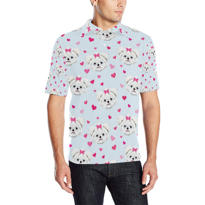 Maltese Pattern Print Design 03 Men Polo Shirt