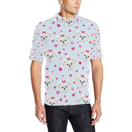 Maltese Pattern Print Design 03 Men Polo Shirt