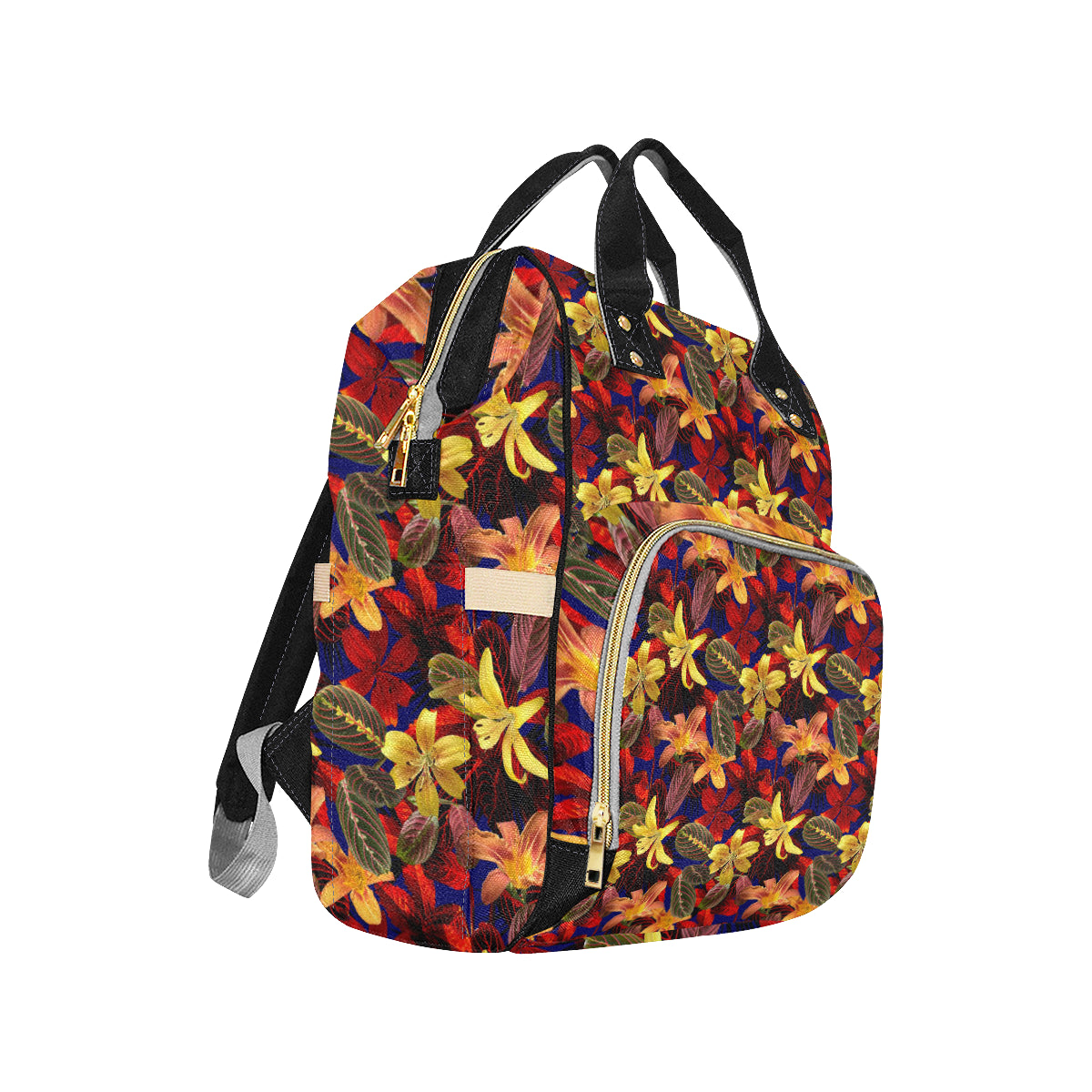 Lily Pattern Print Design LY014 Diaper Bag Backpack
