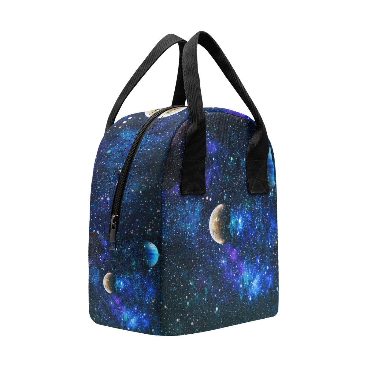 Galaxy Stardust Planet Space Print Insulated Lunch Bag