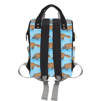 Platypus Pattern Print Design A02 Diaper Bag Backpack