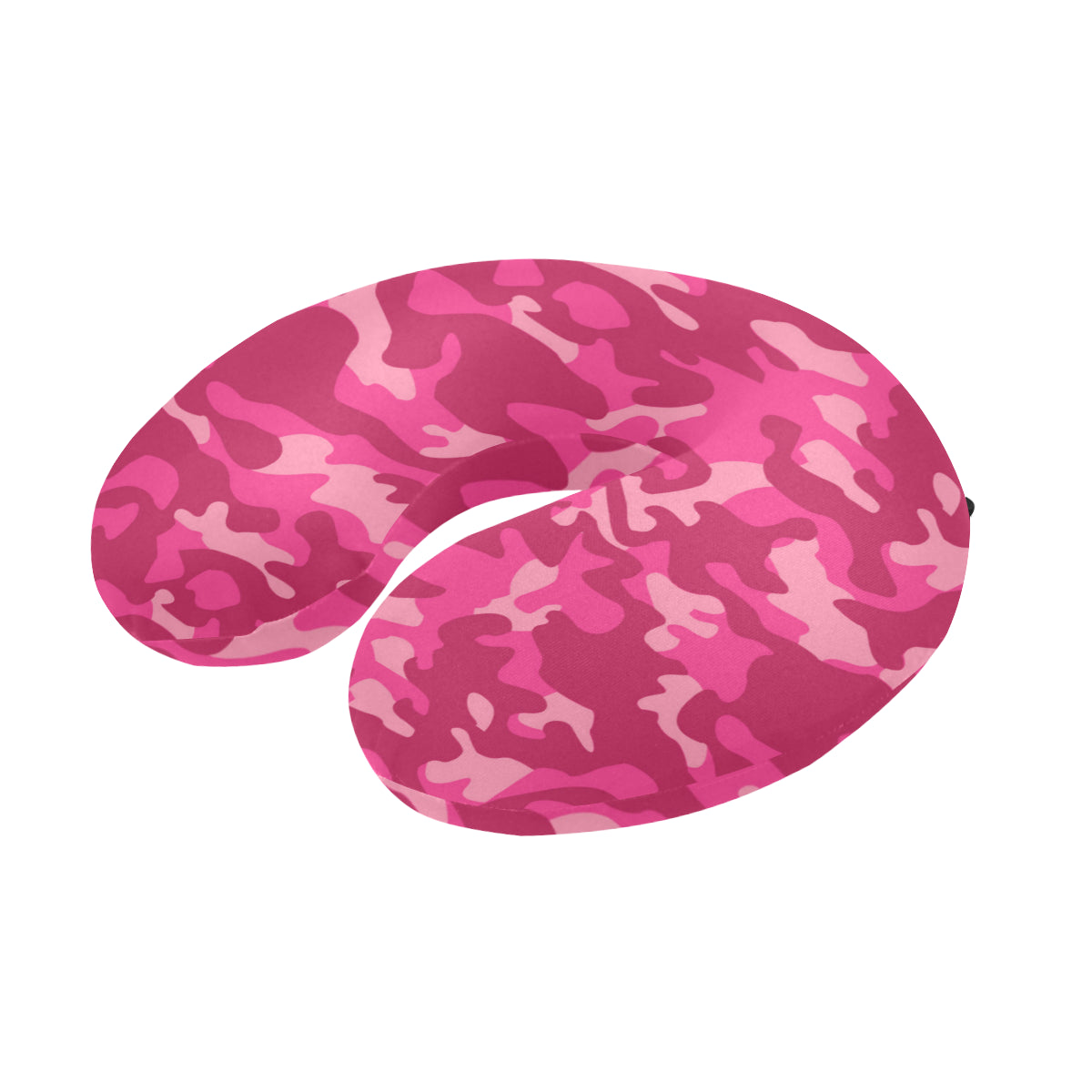 Camo Pink Pattern Print Design 01 U-Shaped Travel Neck Pillow