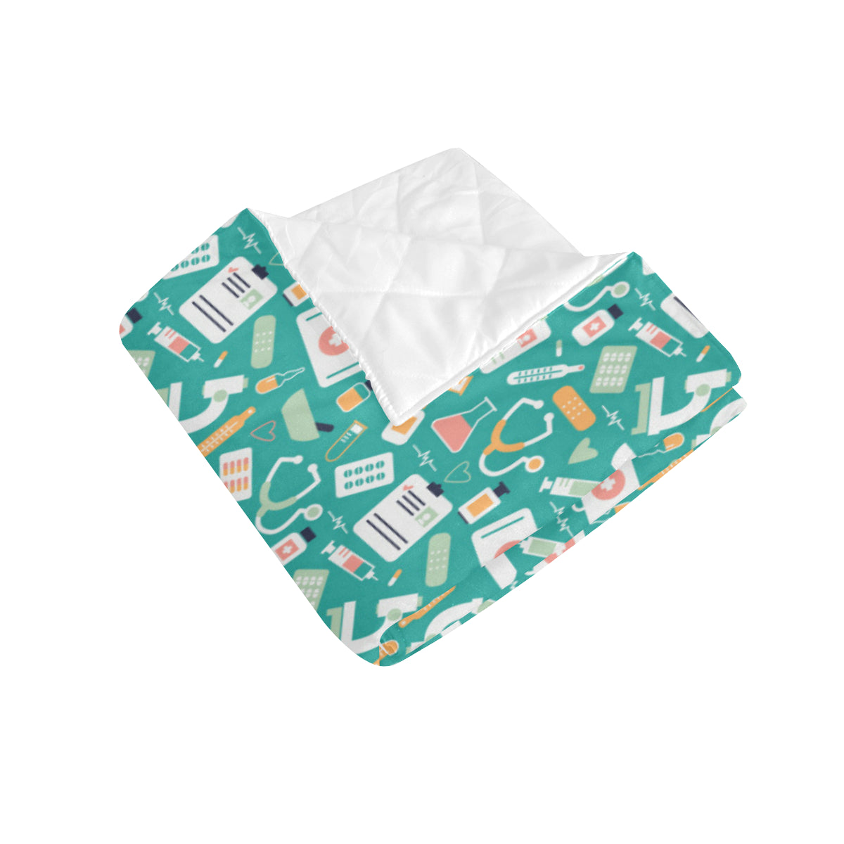 Medical Pattern Print Design 03 Premium Quilt