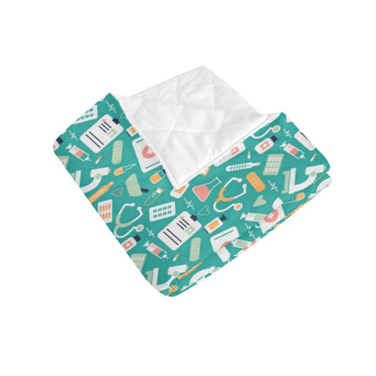Medical Pattern Print Design 03 Premium Quilt