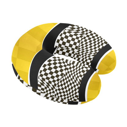 Checkered Pattern Print Design 02 U-Shaped Travel Neck Pillow