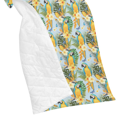 Parrot Pattern Print Design A04 Premium Quilt