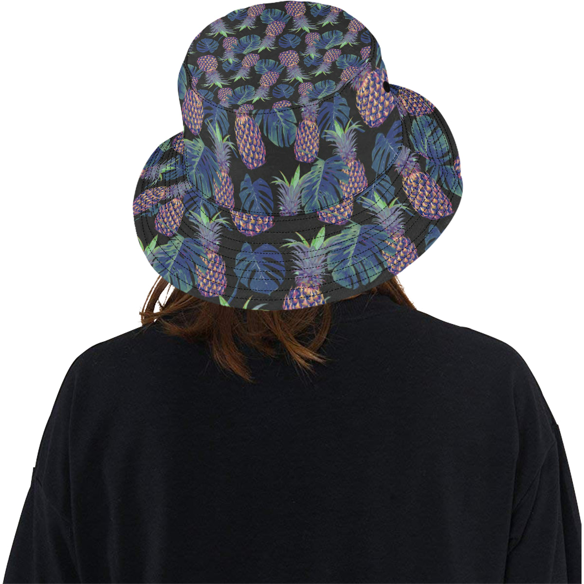 Pineapple Pattern Print Design PP04 Unisex Bucket Hat