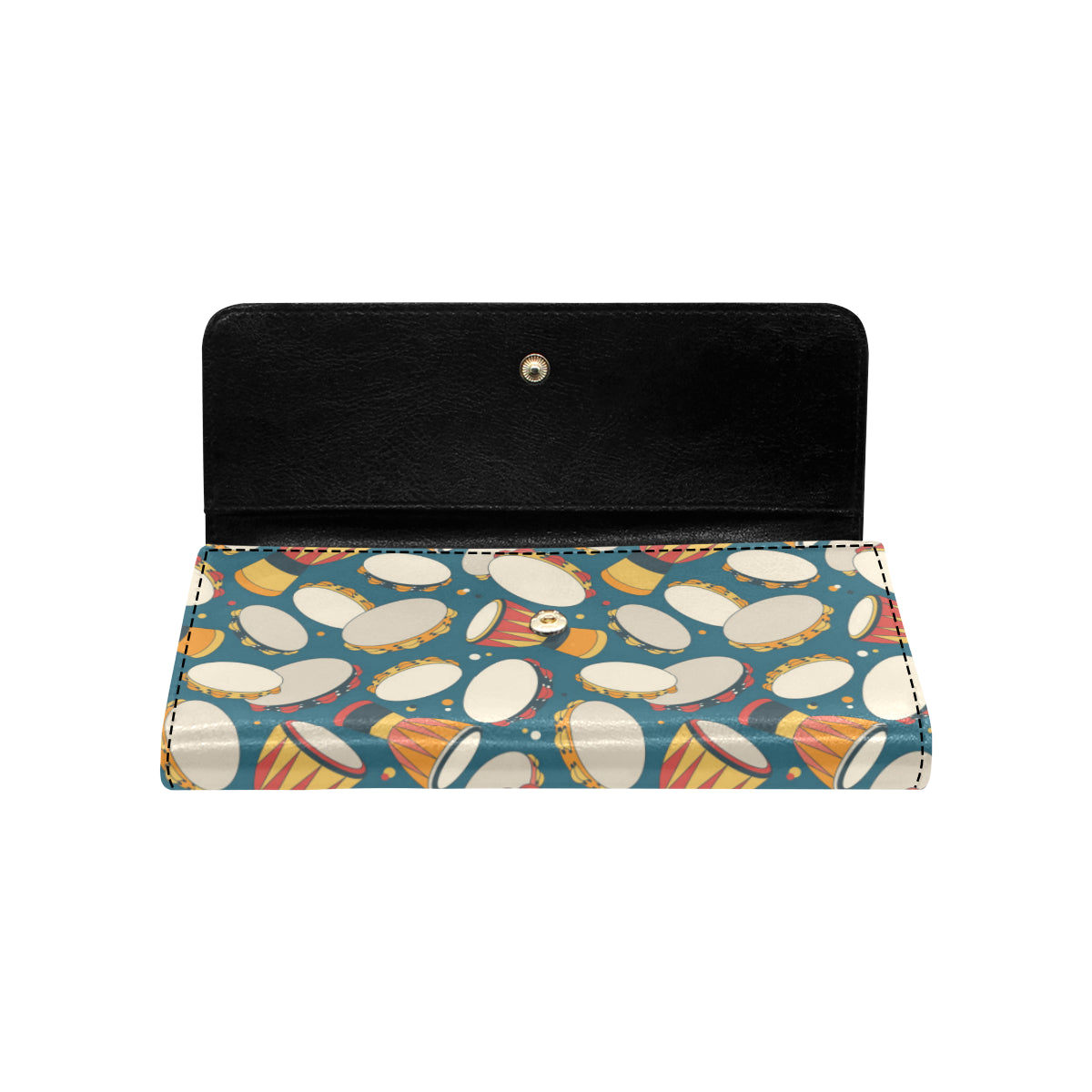 Tambourine Pattern Print Design 01 Women's Trifold Wallet