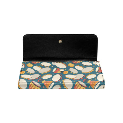 Tambourine Pattern Print Design 01 Women's Trifold Wallet
