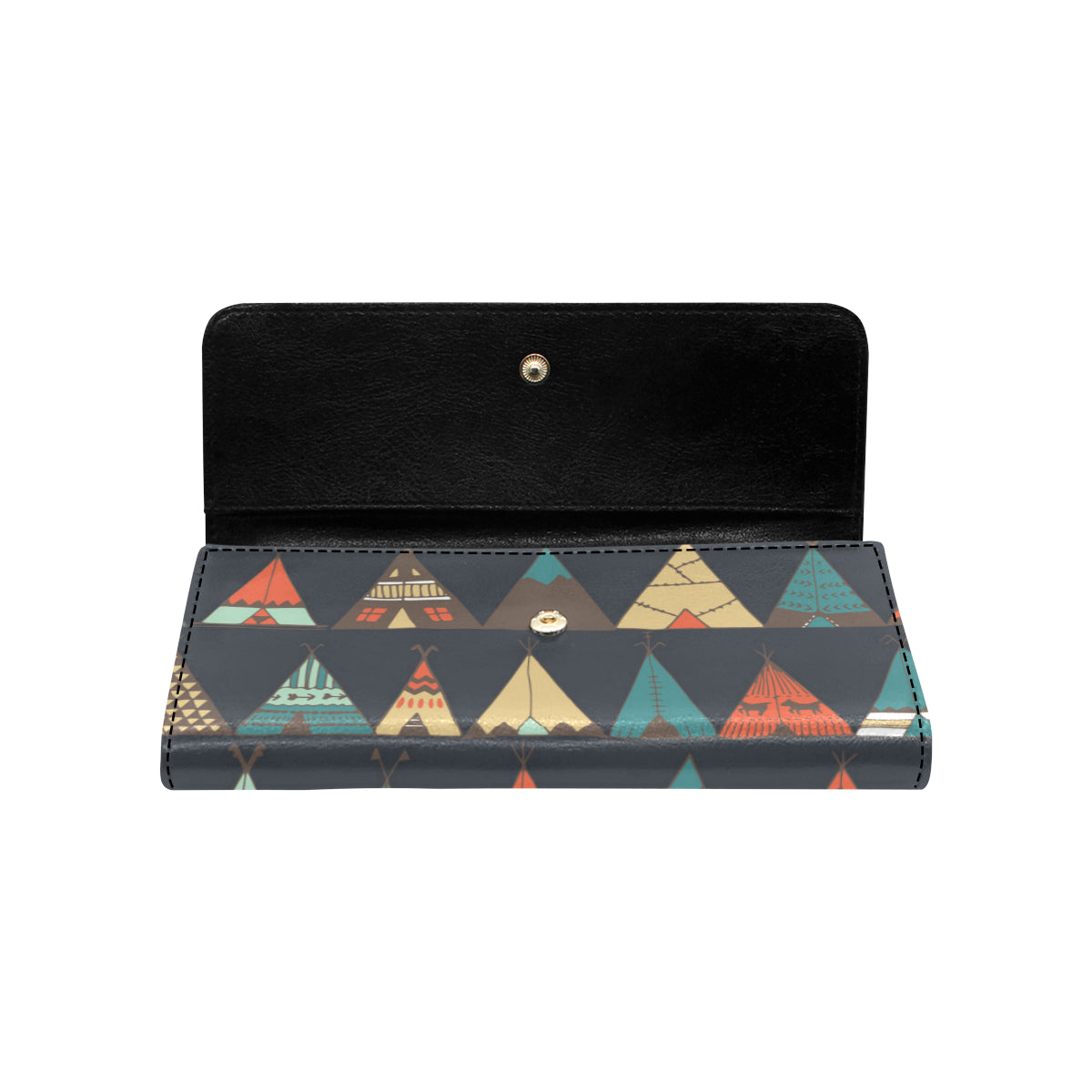 Tribal native american tent Aztec Women's Trifold Wallet