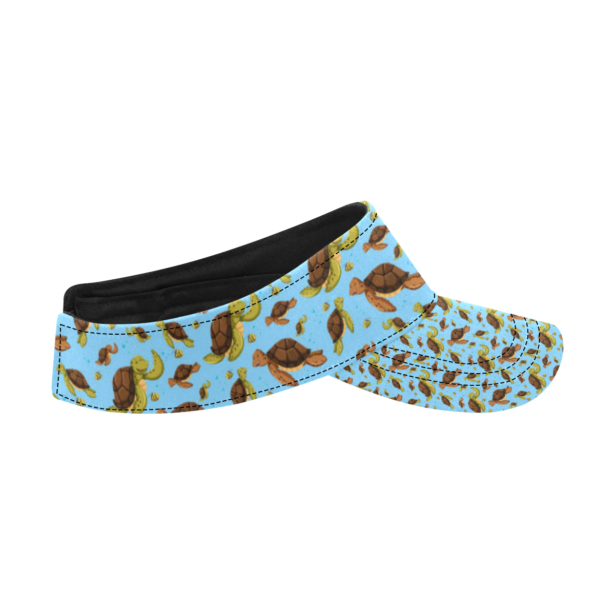Hello Sea Turtle Print Pattern Unisex Sun Visor