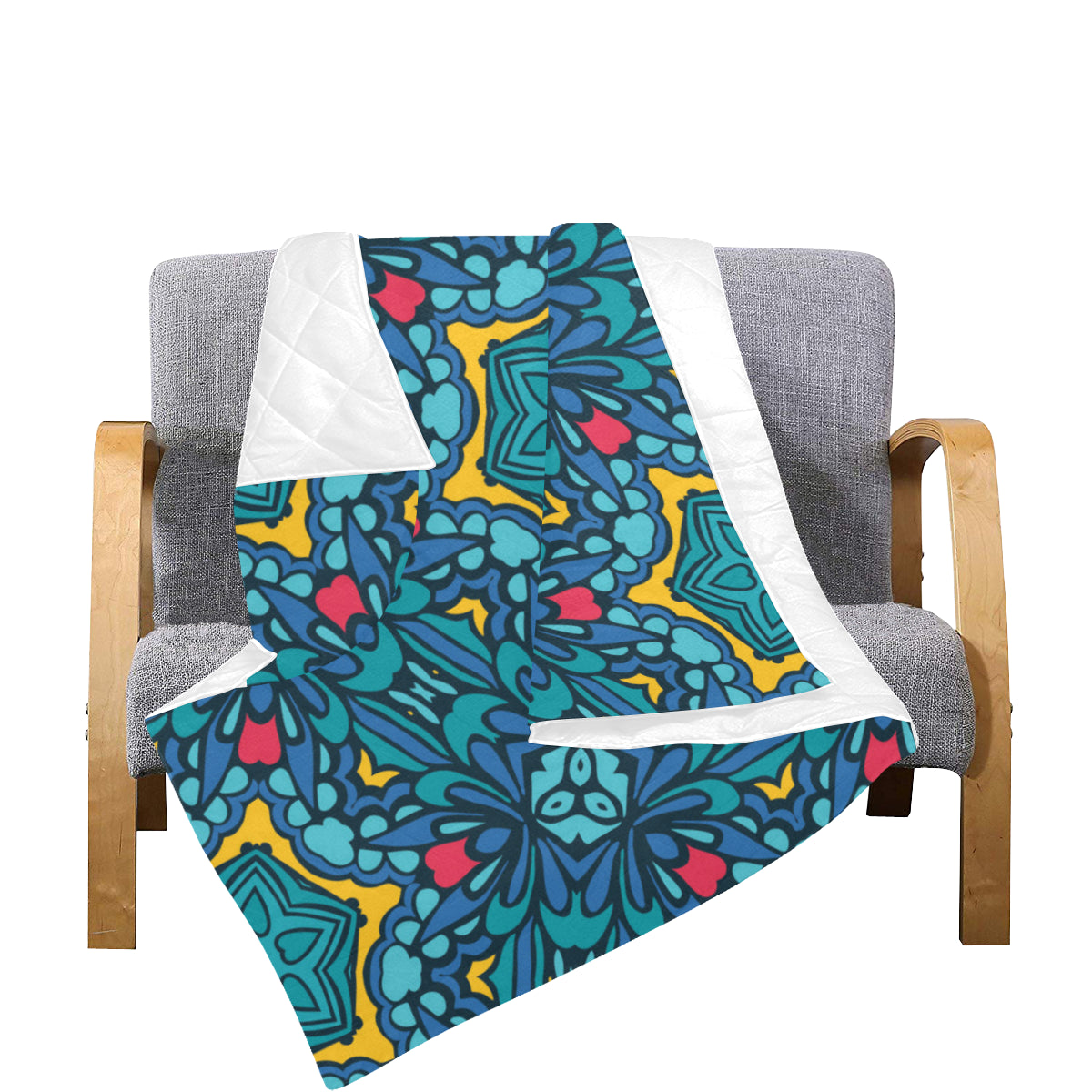 Kaleidoscope Pattern Print Design 04 Premium Quilt