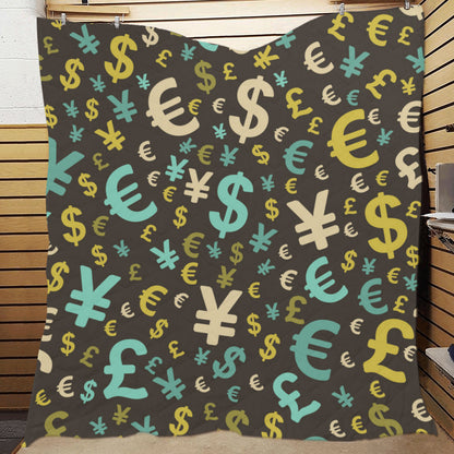 Money Pattern Print Design 01 Premium Quilt