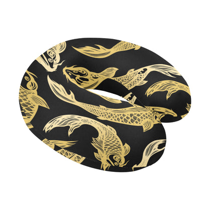 KOI Fish Pattern Print Design 03 U-Shaped Travel Neck Pillow