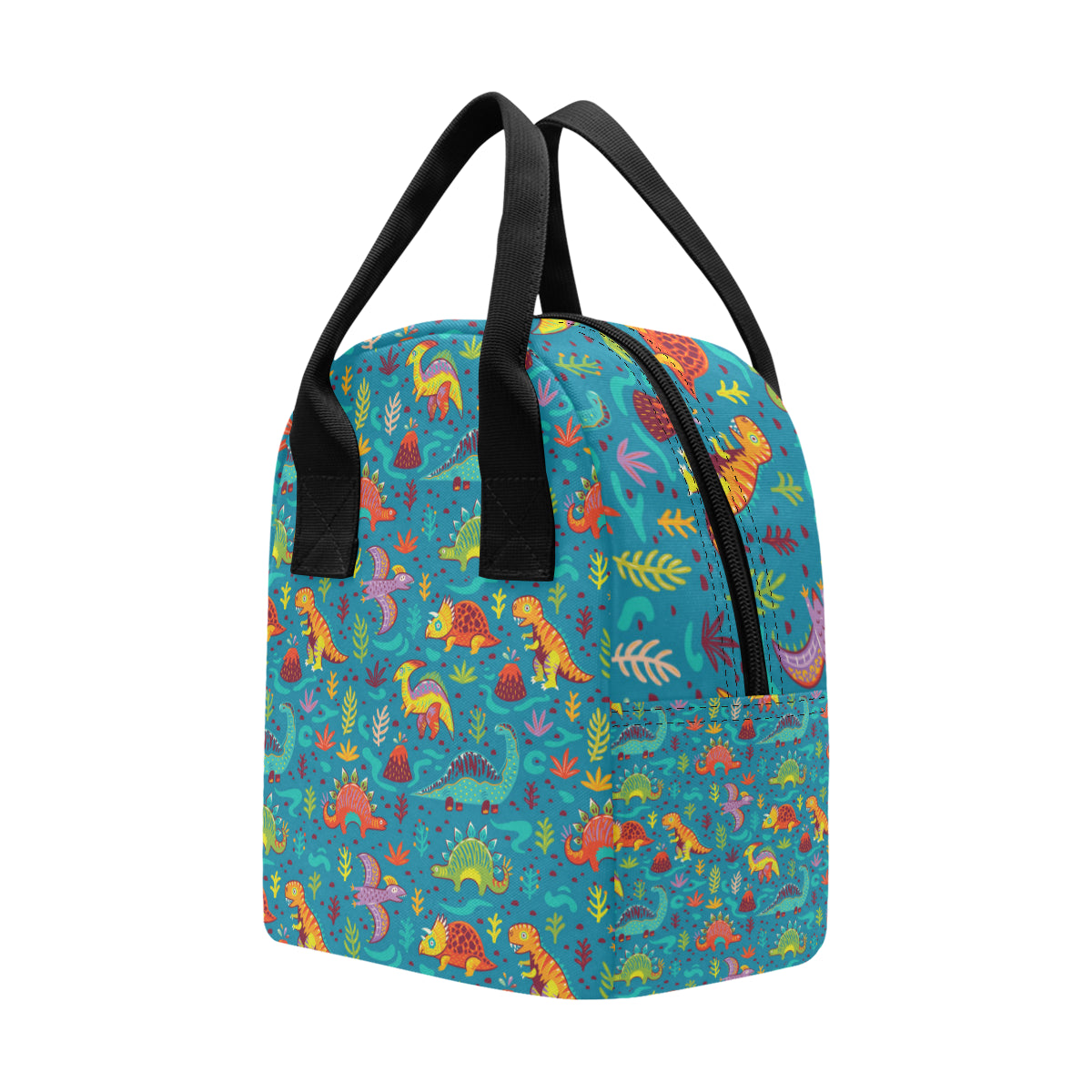 Dinosaur Cartoon Style Insulated Lunch Bag