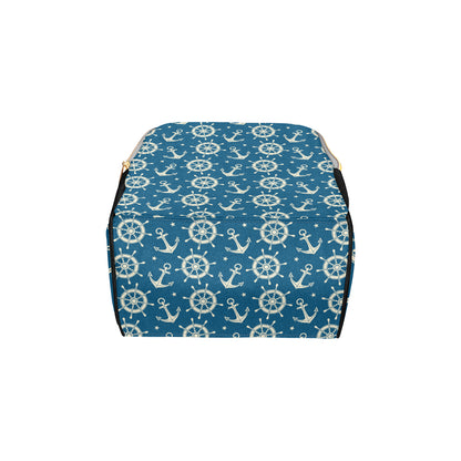 Anchor Pattern Print Design 01 Diaper Bag Backpack