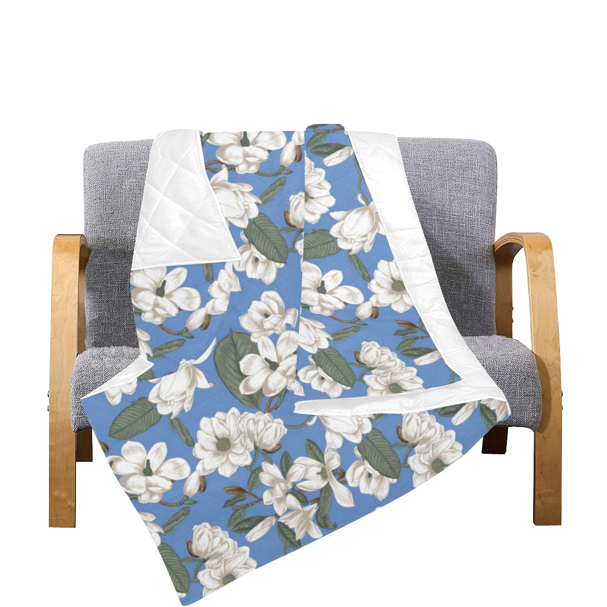 Magnolia Pattern Print Design 01 Premium Quilt