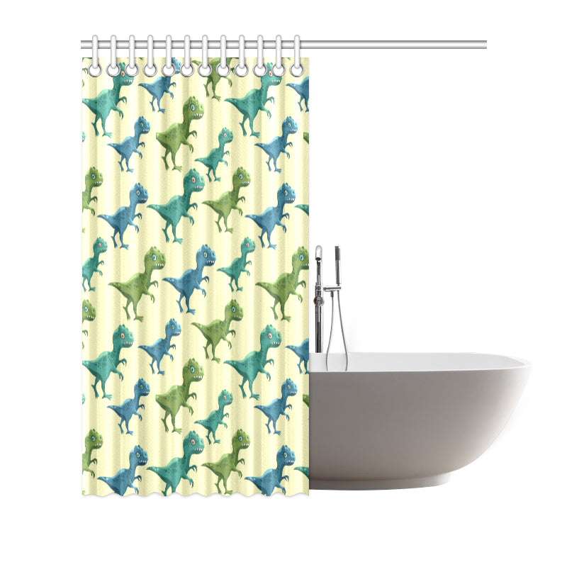 T Rex Pattern Print Design A04 Shower Curtain