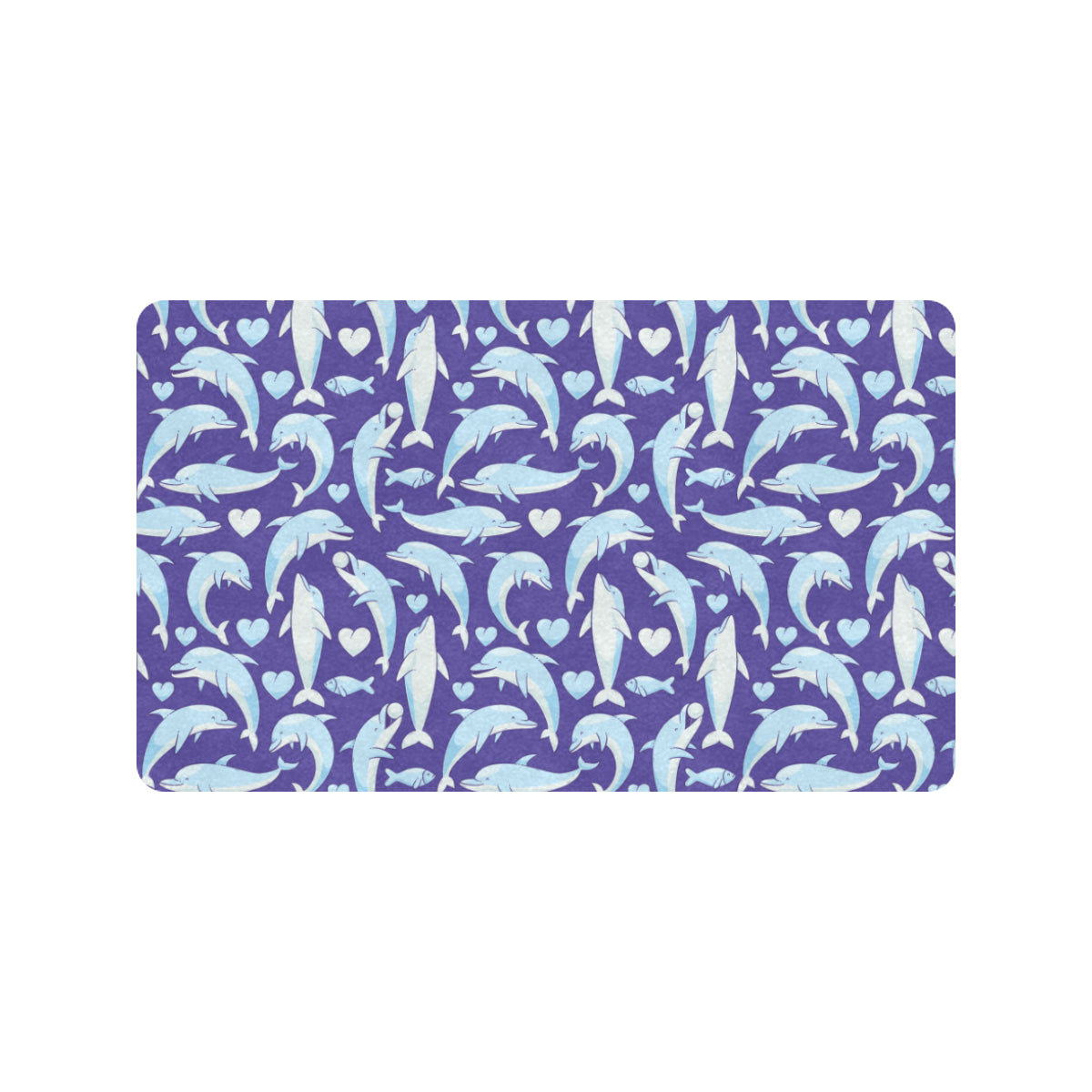 Dolphin Smile Print Pattern Rubber Doormat