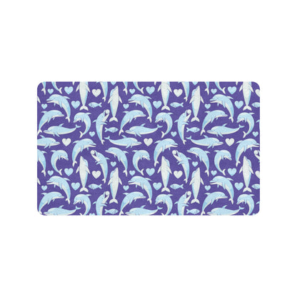 Dolphin Smile Print Pattern Rubber Doormat