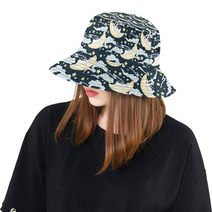 Rabbit Sleeping Pattern Print Design RB08 Unisex Bucket Hat