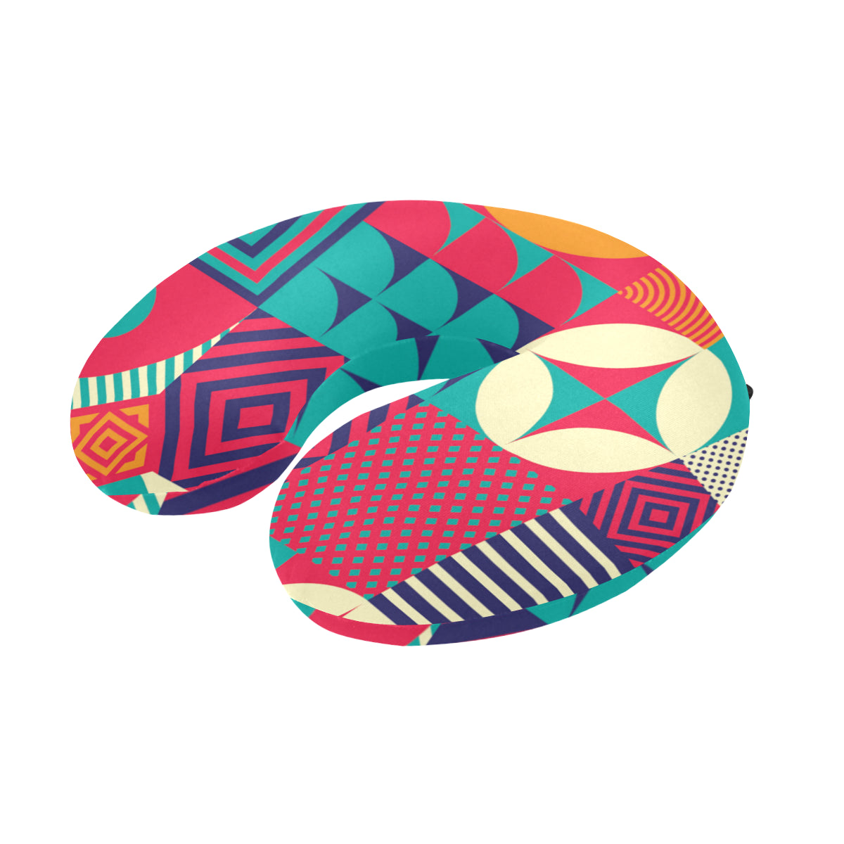 Mosaic Pattern Print Design 03 U-Shaped Travel Neck Pillow