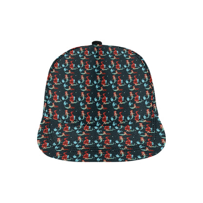 Mermaid Girl Themed Design Print Snapback Cap