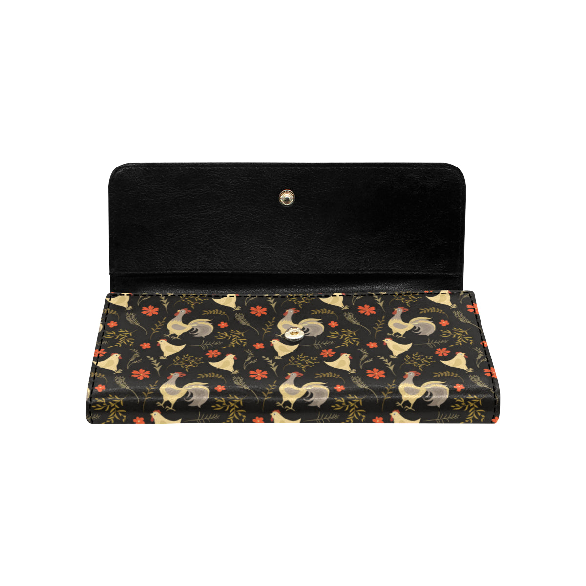 Chicken Pattern Print Design 04 Women's Trifold Wallet